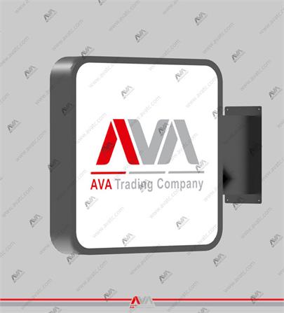 لایت باکس مربع پایه ثابت 60*60صفحه تخت