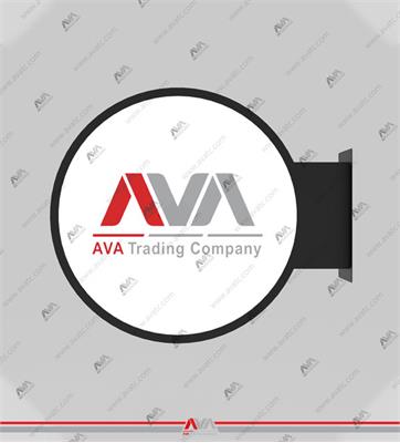 لایت باکس پایه ثابت دایره قطر 60 صفحه تخت