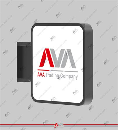 لایت باکس مربع پایه ثابت 60*60صفحه تخت