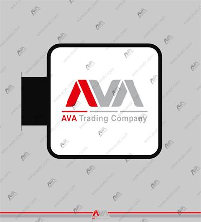 لایت باکس مربع پایه ثابت 45*45 صفحه تخت