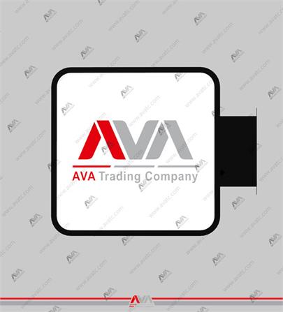 لایت باکس مربع پایه ثابت 35*35 صفحه تخت